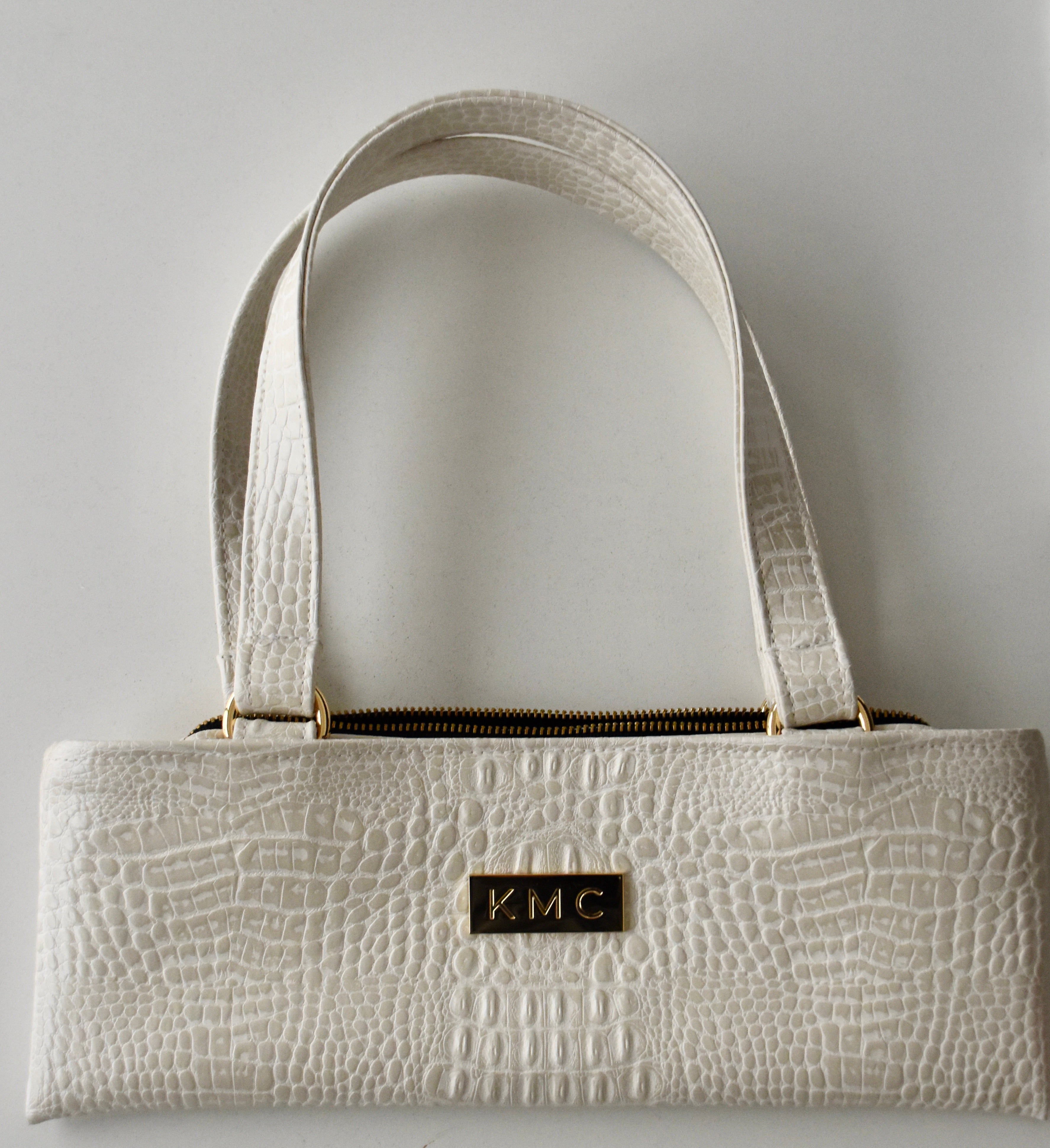The East-West Handbag — Bone 'Aqualine Marine Crocodile' – KMC