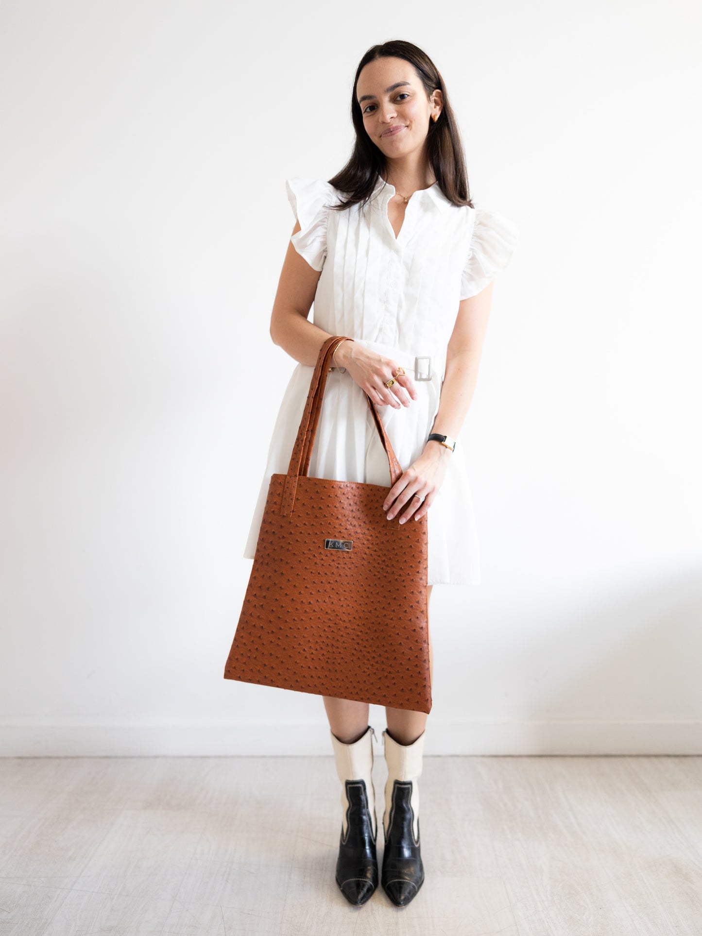 The North-South Tote — Saddle 'Ostrich'