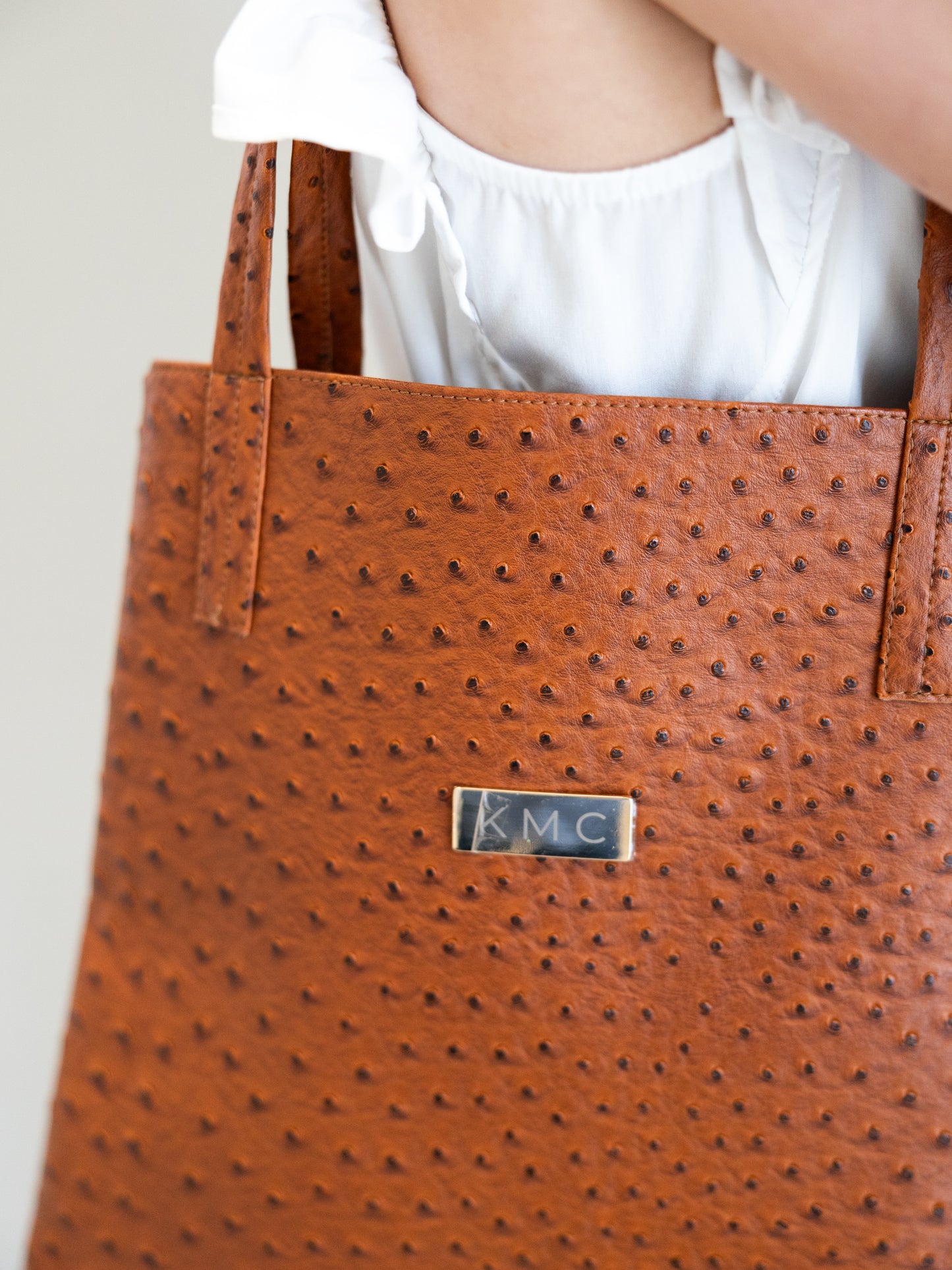 The North-South Tote — Saddle 'Ostrich'