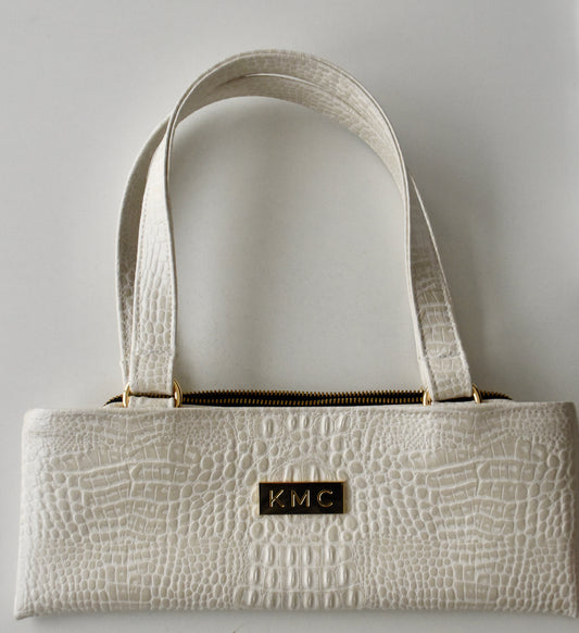 The East-West Handbag — Bone 'Aqualine Marine Crocodile'
