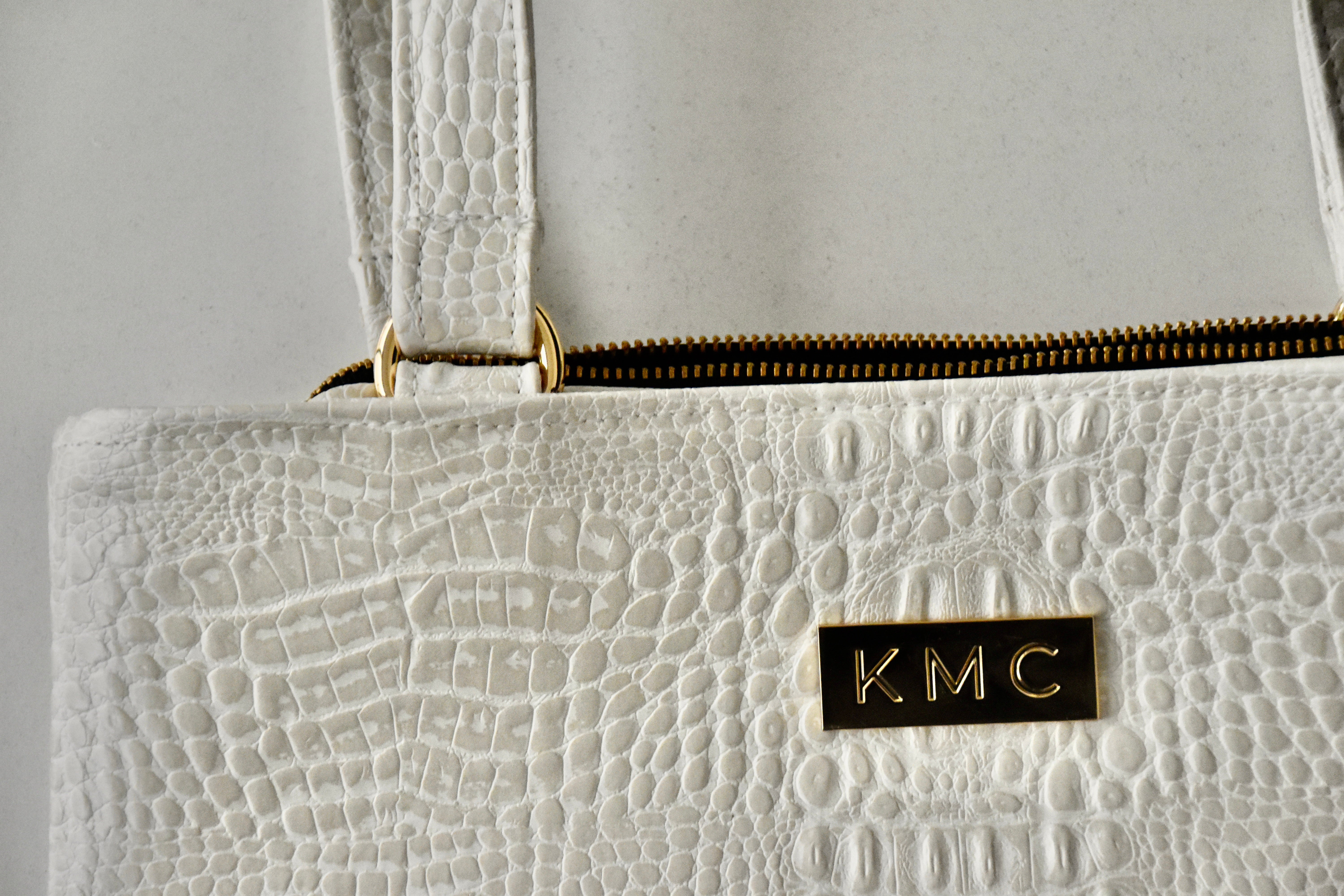 The East-West Handbag — Bone 'Aqualine Marine Crocodile' – KMC