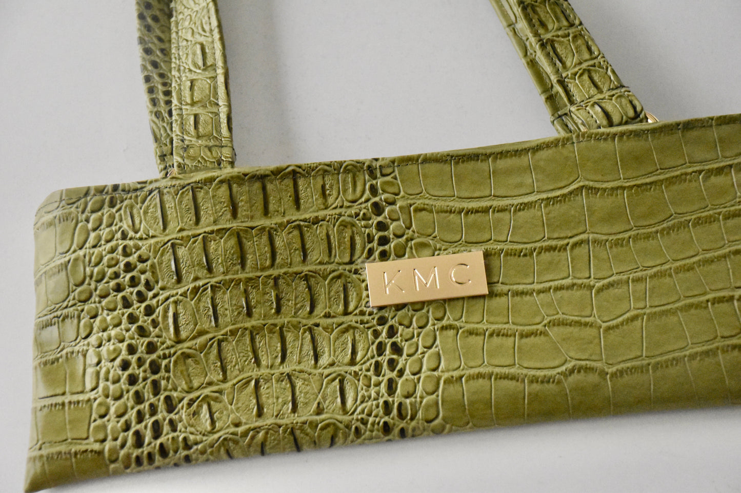 The East-West Handbag — Matcha 'Big Crocodile'