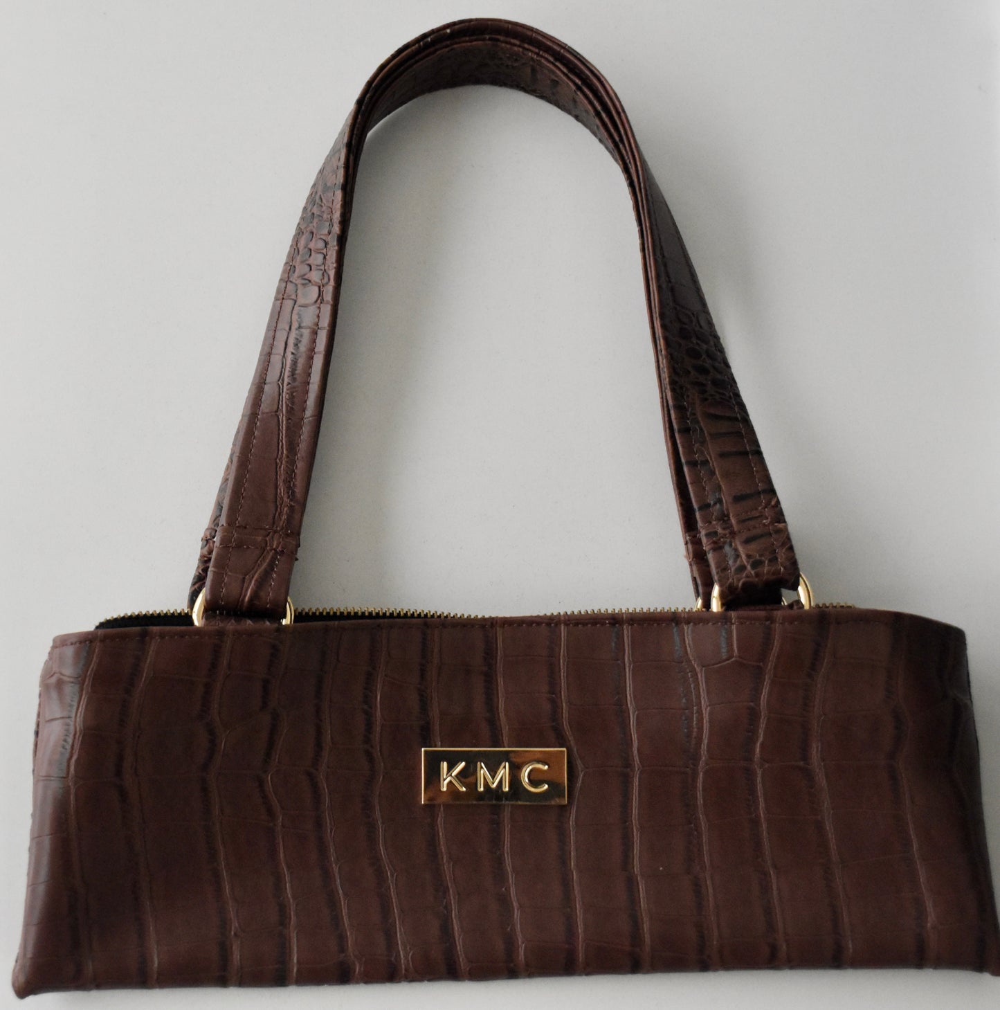 The East-West Handbag — Dark Chocolate 'Big Crocodile'