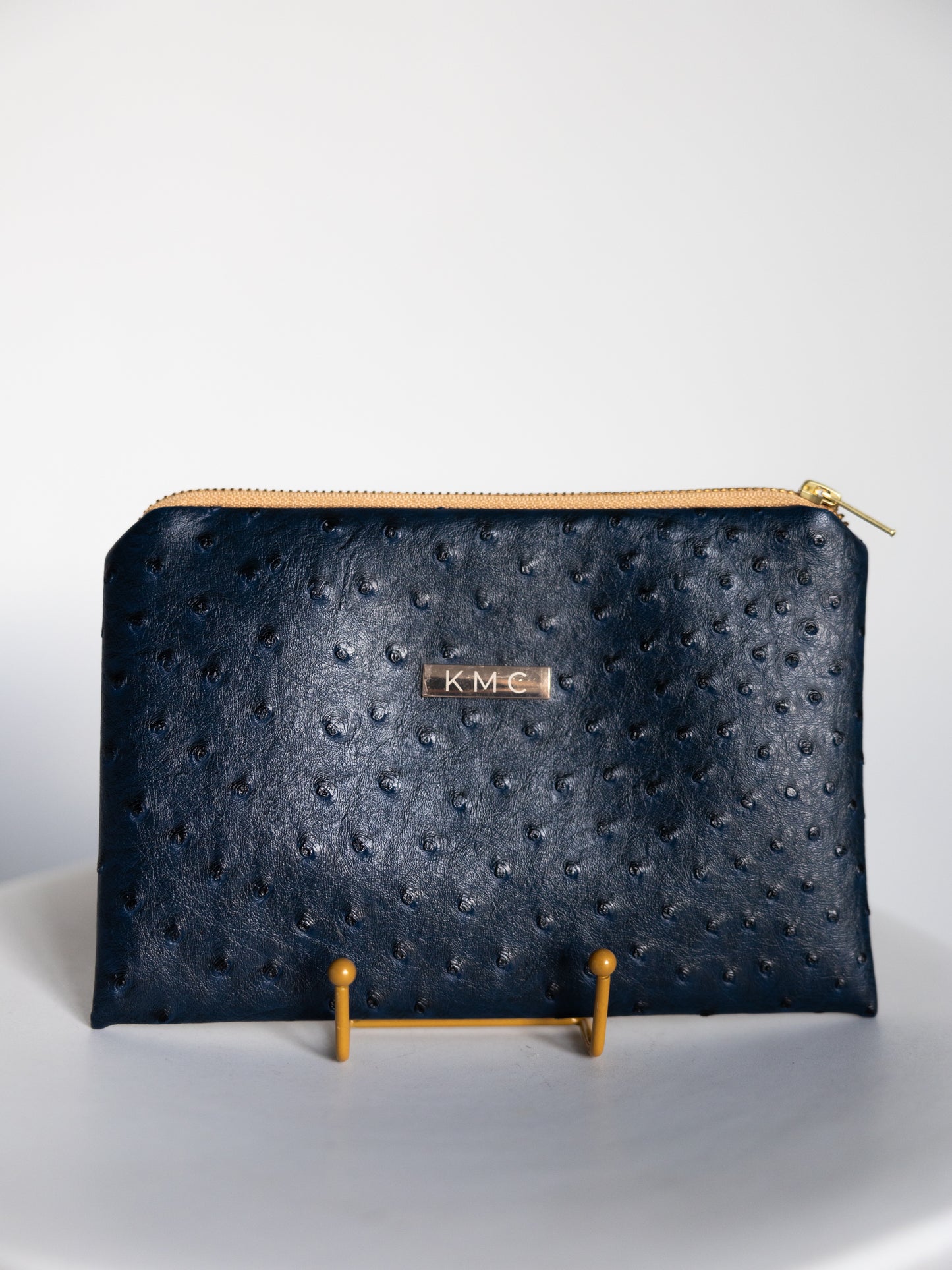 The Essential Clutch — Navy 'Ostrich'