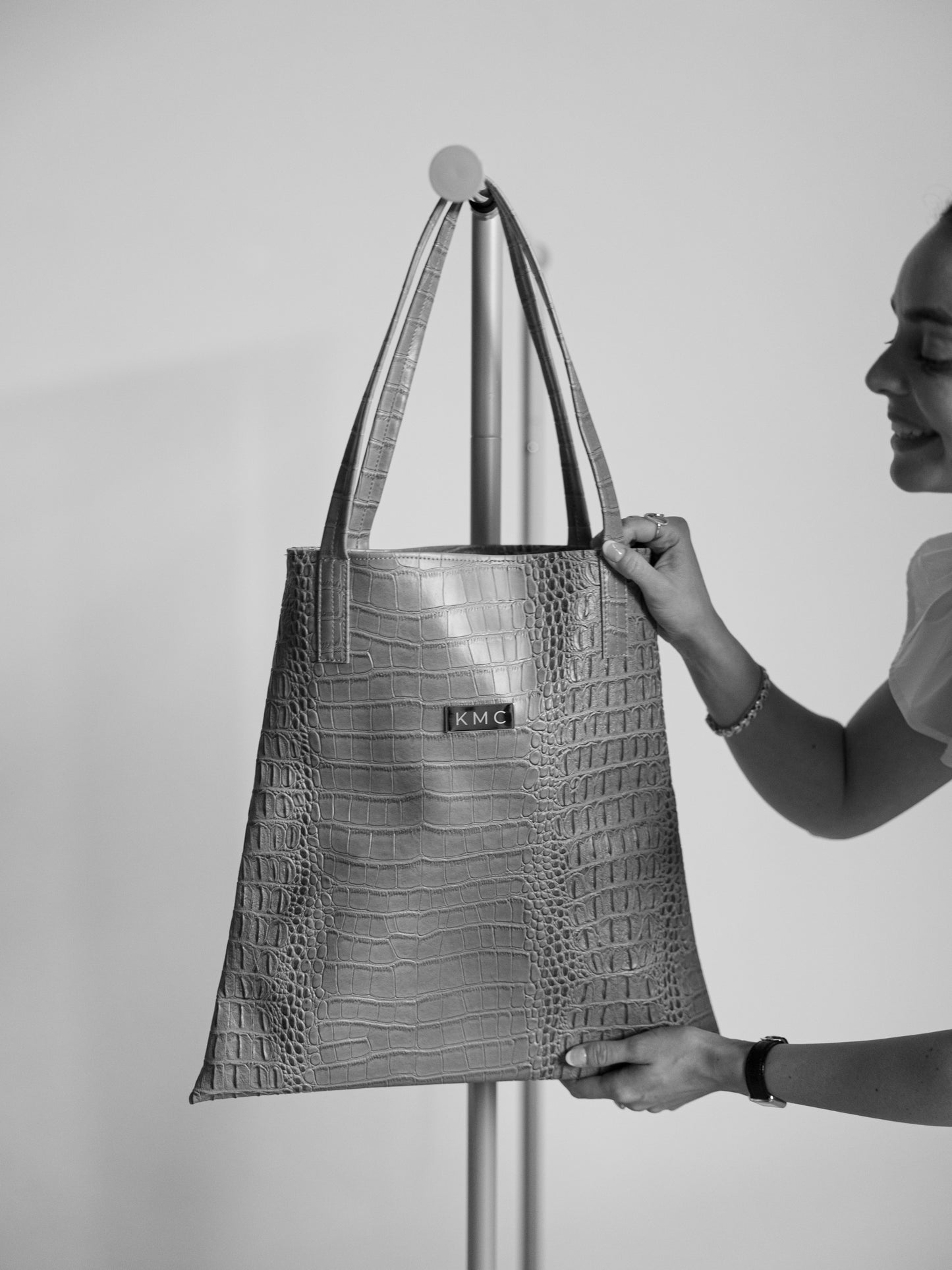 The North-South Tote — Licorice 'Big Crocodile'
