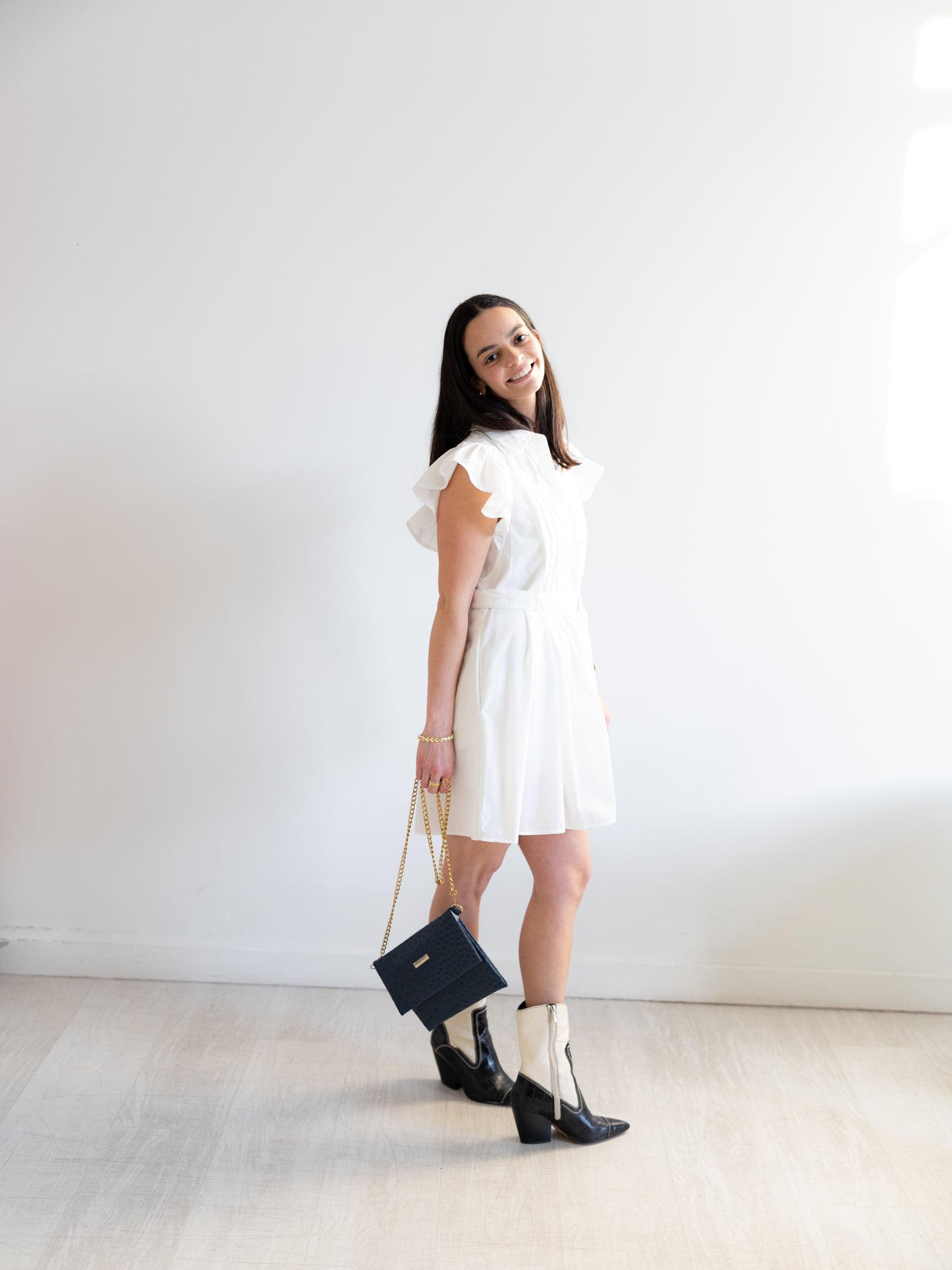 The Everything Crossbody — Navy 'Ostrich'