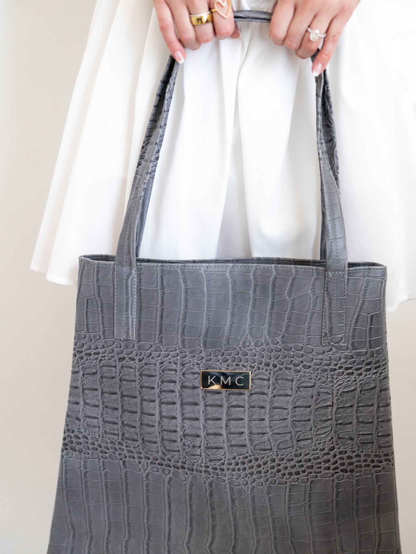 The North-South Tote — Licorice 'Big Crocodile'