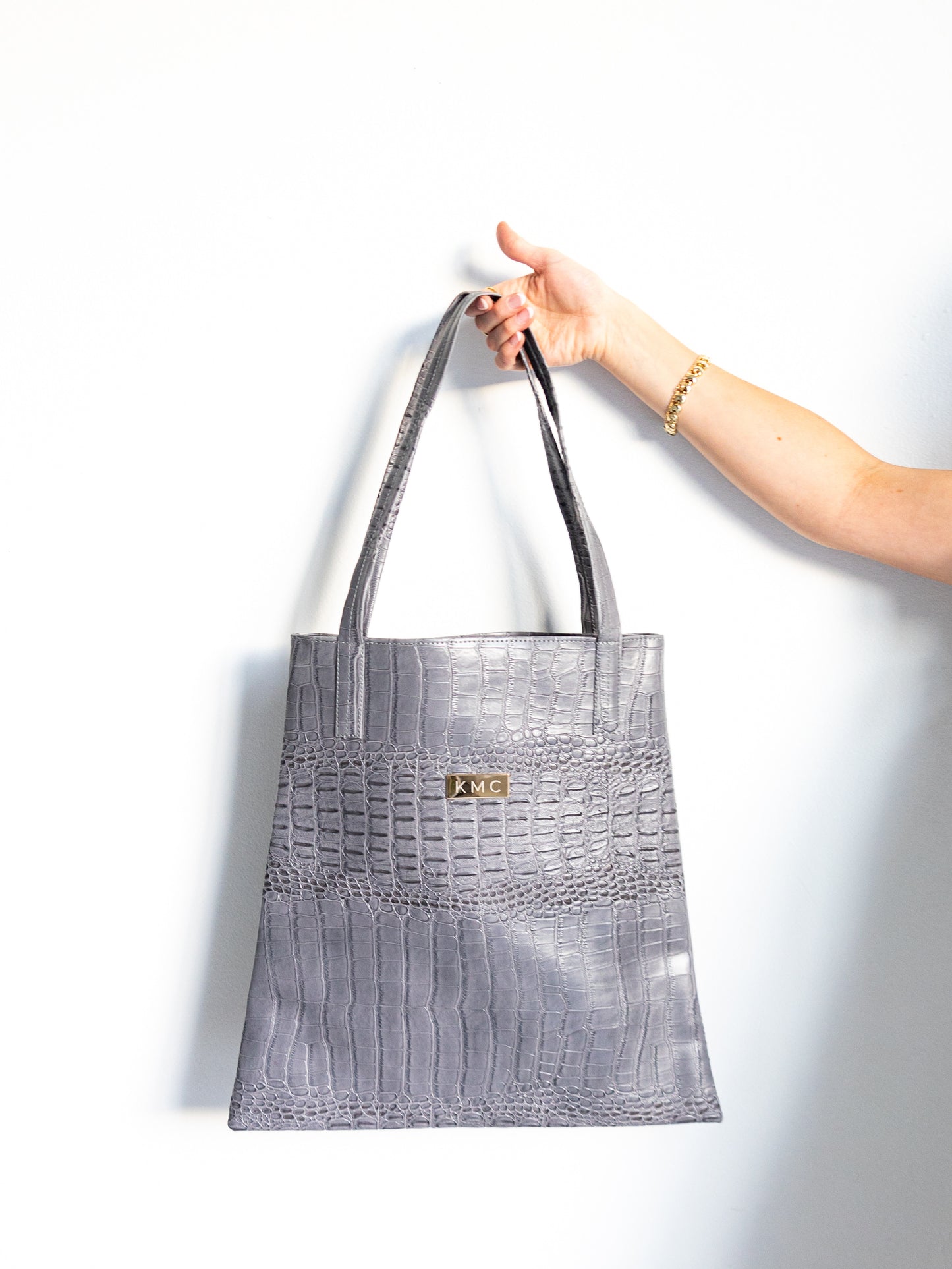 The North-South Tote — Licorice 'Big Crocodile'